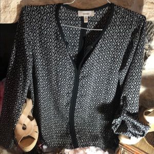 Black and white dress shirt